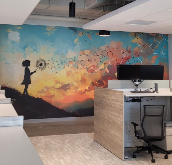 wallcovering girl's imagination